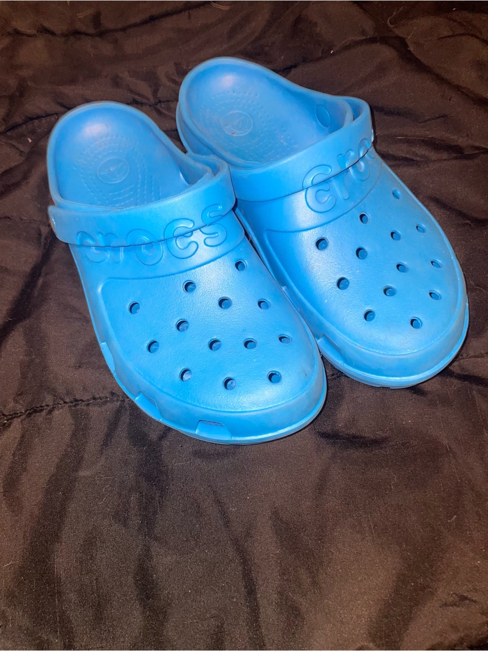 Crocs Classic logo cut out Clog - Blue women 12 men 10